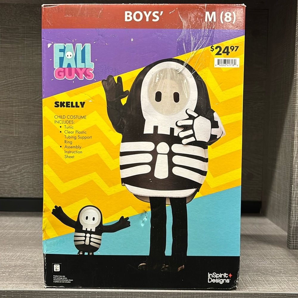 InSpirit Designs Kids Fall Guys Skelly Halloween Costume - Multiple Sizes!